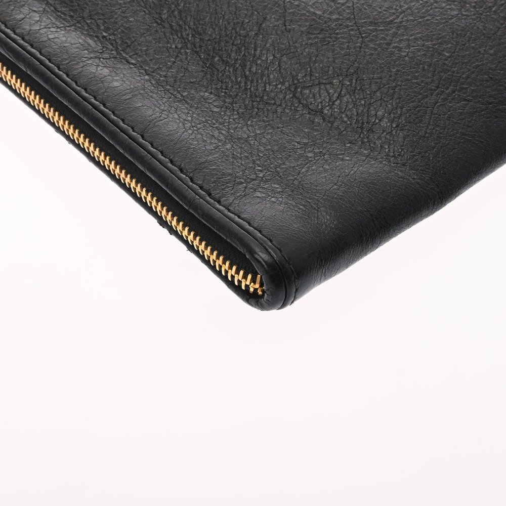 BALENCIAGA Calfskin Clutch Bag Black - Picture 4 of 11